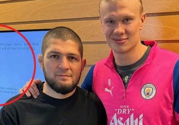 Haaland je iskoristio priliku da se slika s Khabibom, ali svi pričaju o poruci koja se nalazi iza njih (FOTO)