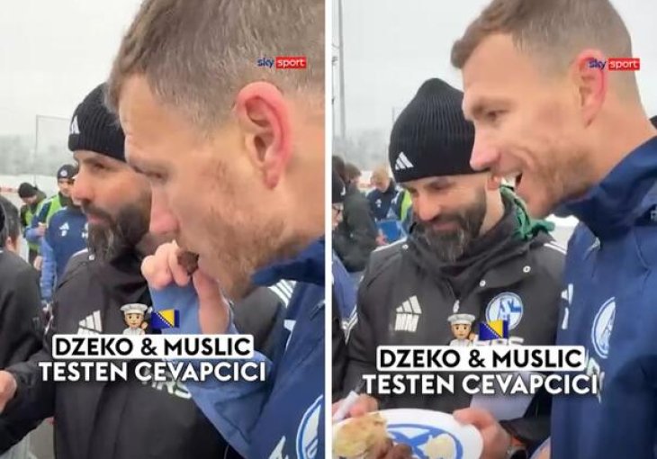 Navijači Schalkea donijeli ćevape Džeki i Musliću, Edinovi komentari su hit