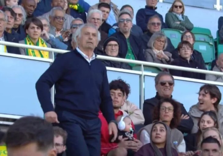 Halilhodžić dobio crveni karton i odbio napustiti klupu, navijači skandirali njegovo ime! (VIDEO)