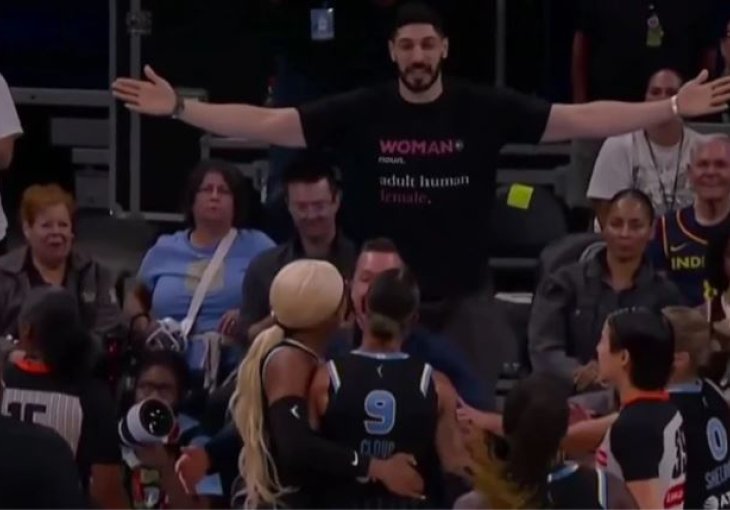 Enes Kanter izbačen s utakmice WNBA lige: Provocirao košarkašicu, pa udaljen iz dvorane! U centru pažnje zbog poruke na majici (VIDEO)