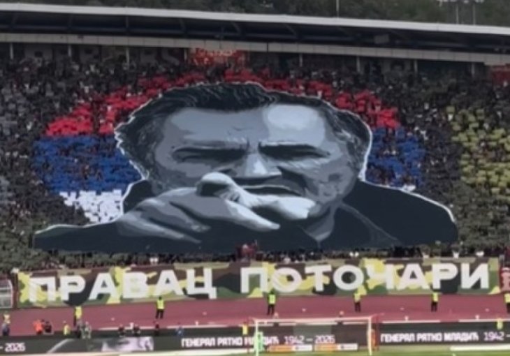 Fašizam u Beogradu ne prestaje: Crvena zvezda ponovo posvetila objavu zločincu Ratku Mladiću