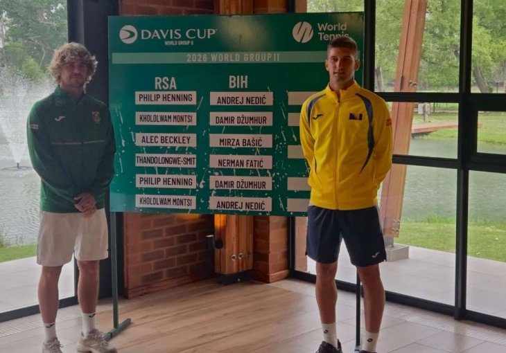 Obavljen žrijeb parova za Davis Cup meč između Južnoafričke Republike i Bosne i Hercegovine